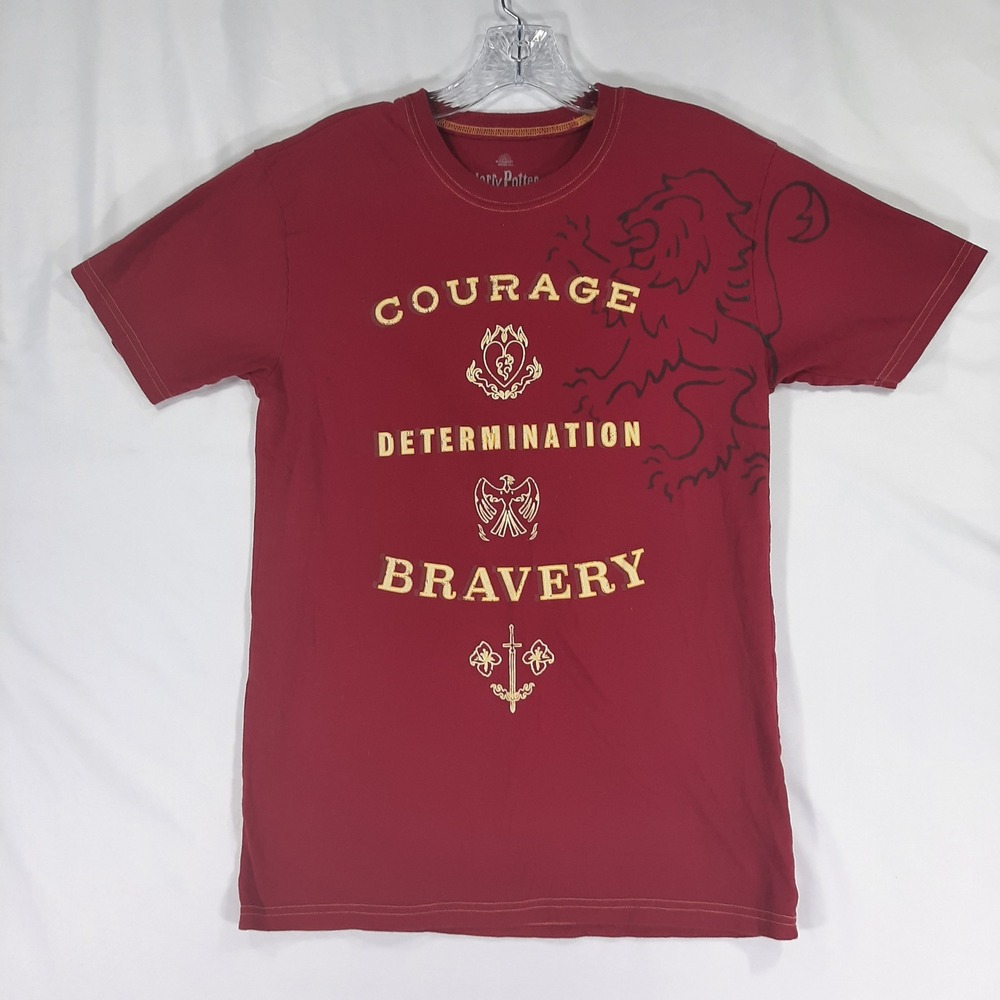 Harry Potter Gryffindor‎ T-Shirt Small Maroon Courage Determination Bravery Lion